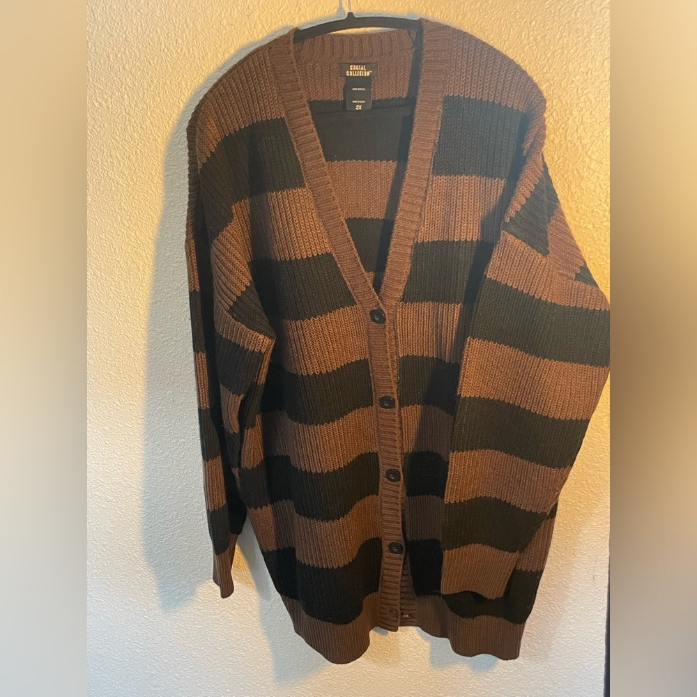 Striped Cardigan sweater